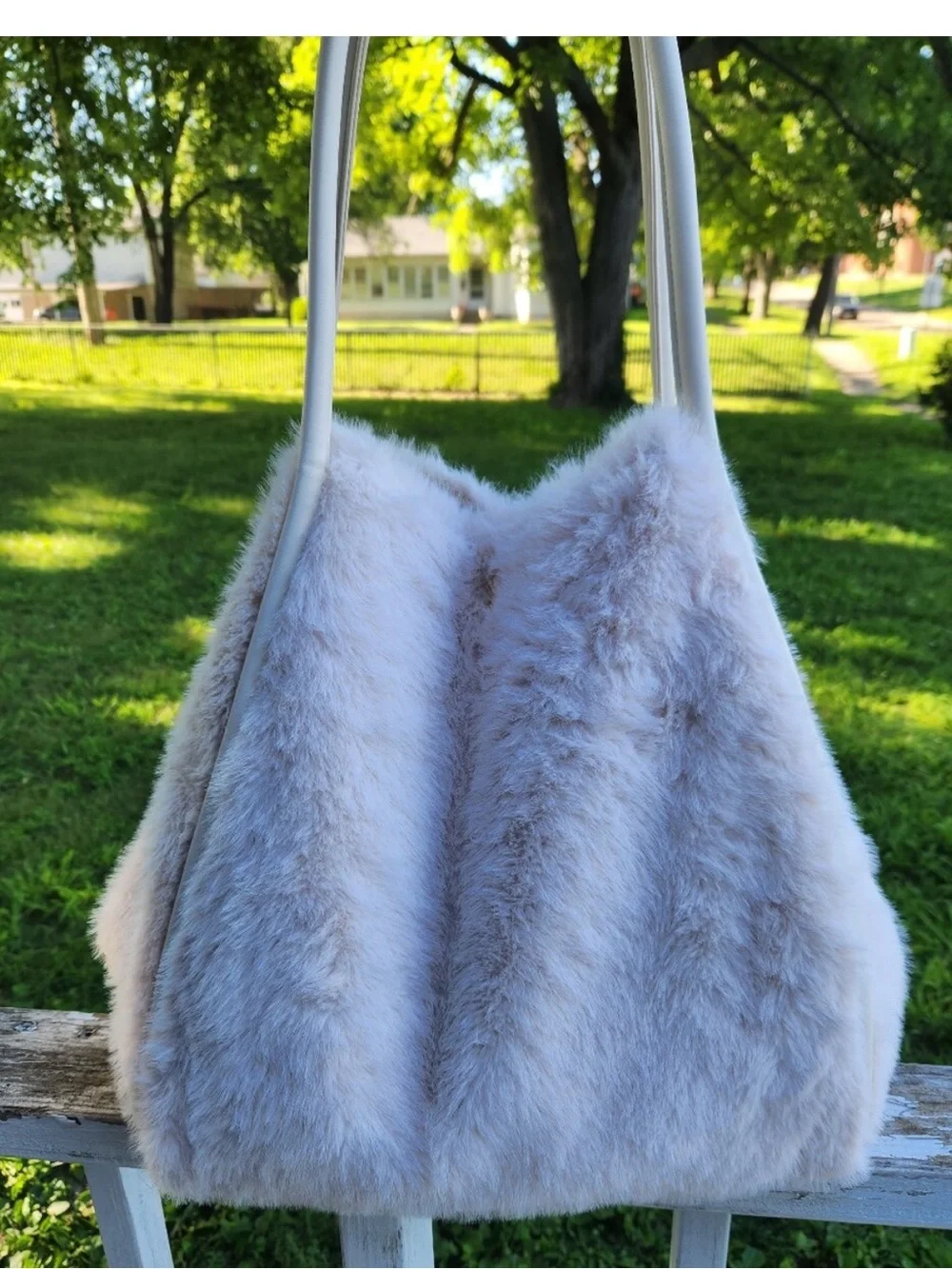Faux fur tote/shoulder bag soft plush bag